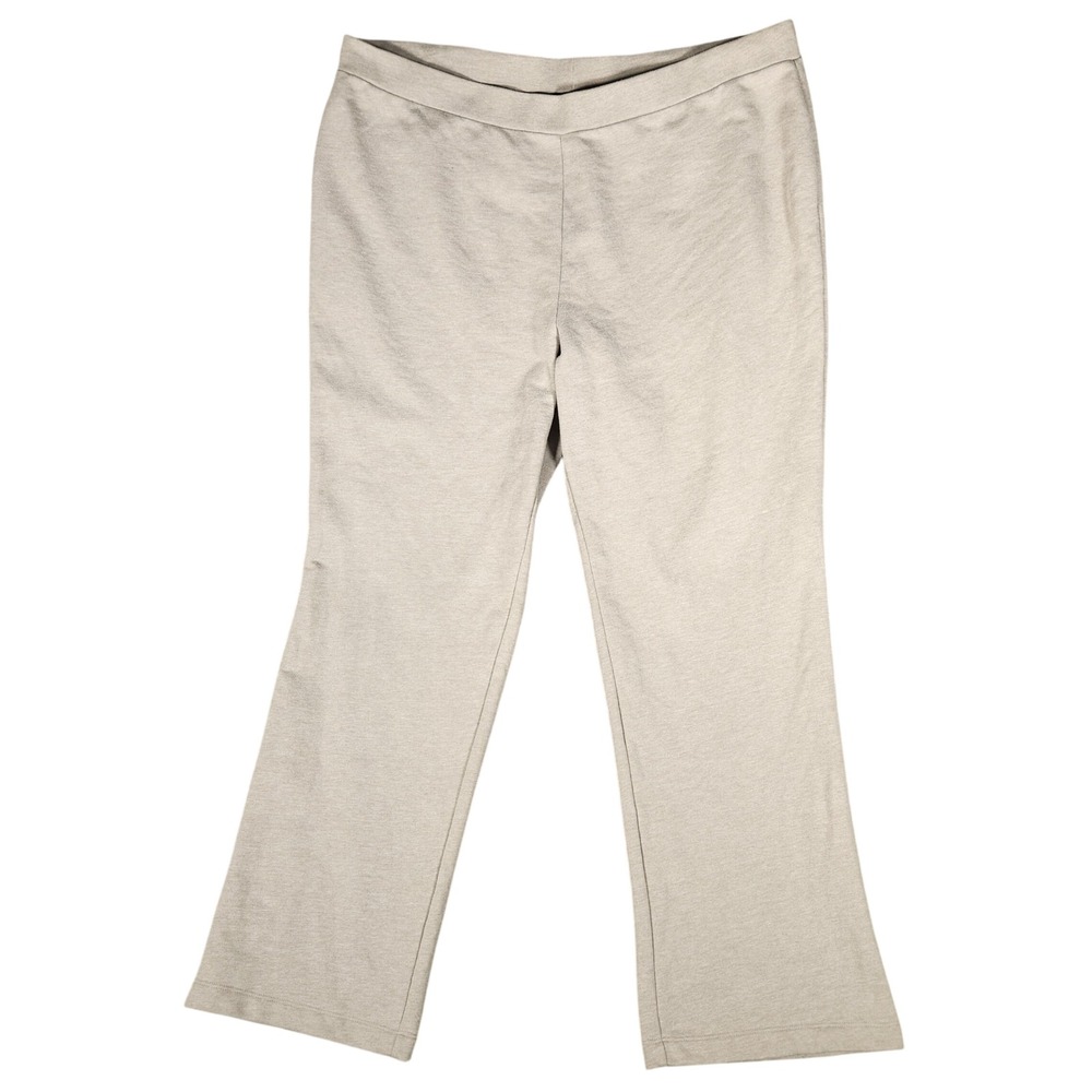 Lauren Ralph Lauren Pants Women's 2X Beige Excellent Knit Cotton Blend Flare